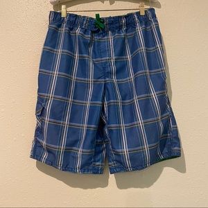 Cherokee Men Swim Shorts 16-18 XL STRIPED BLUE SWIMTRUNKS ELASTIC